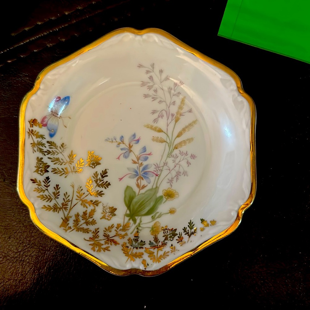 Vintage Mitterteich Bavaria Floral Tiny Porcelain Dish